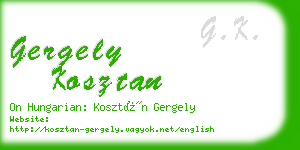 gergely kosztan business card